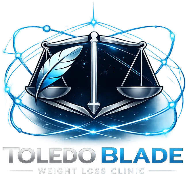 Toledo Blade Weightloss clinic logo - for dark bg Toledo Blade Weightloss clinic logo