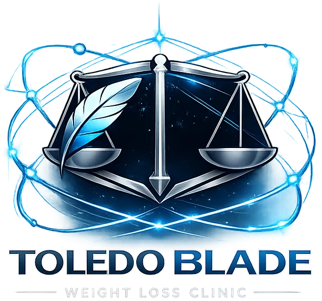 Toledo Blade Weightloss clinic logo - for gradient bg Toledo Blade Weightloss clinic logo
