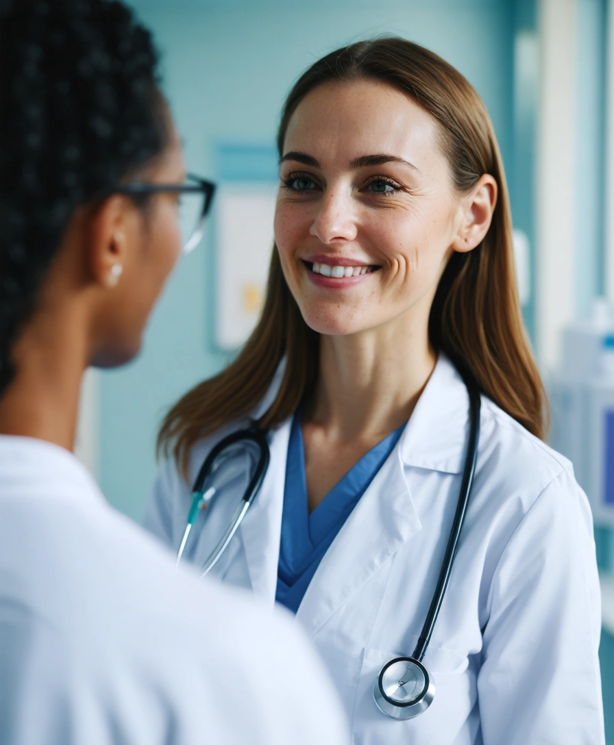 Patient meeting with a female doctor